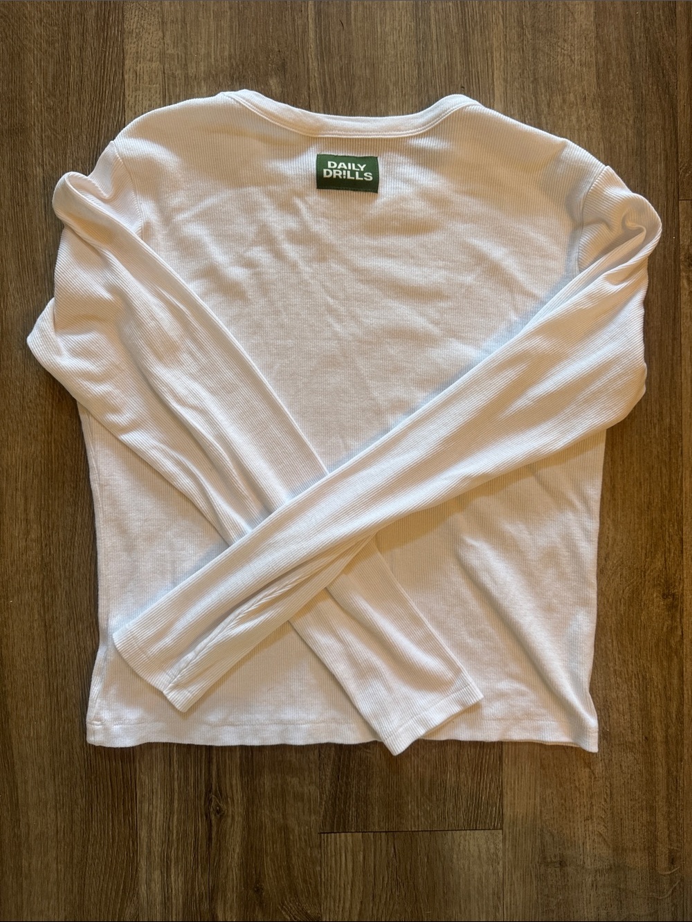 EUC daily drills cropped ribbed long sleeve tee